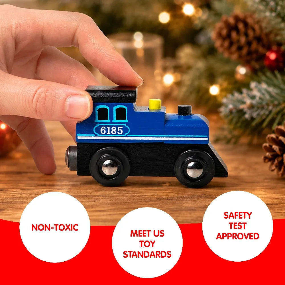 Joyfy Magnetic Wooden Train Advent Calendar — 12 Day Christmas Countdown Set