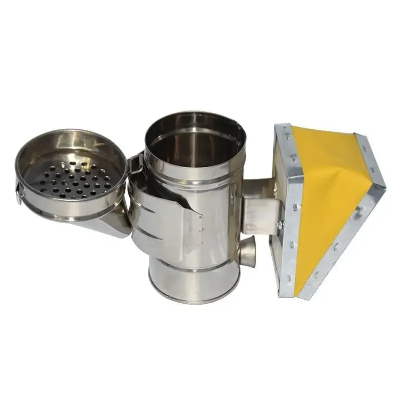 Stainless Steel Beekeeping Smoker — Manual Smoke Maker with Hanging Hook
