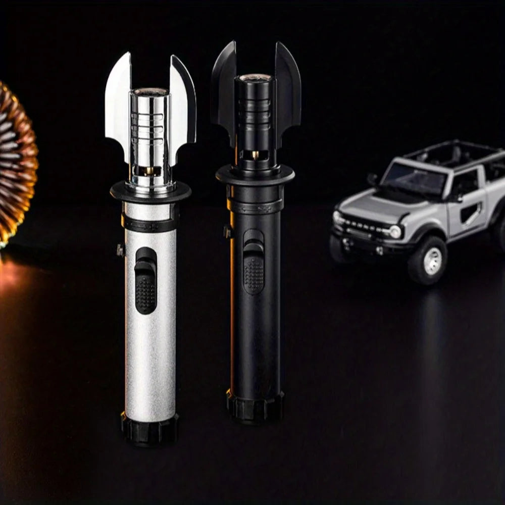 Windproof Butane Torch Lighter — Powerful Jet Flame for BBQ and Welding