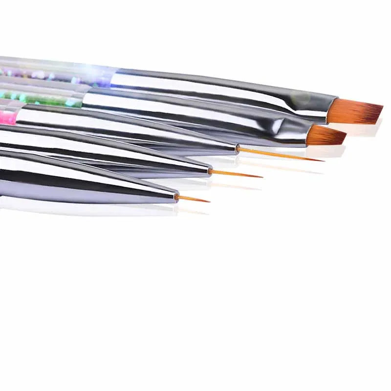 5-Piece Nail Art Tool Set — Dotting Pens and Brushes for Manicure Designs