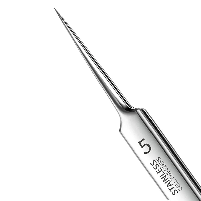 Stainless Steel Blackhead Extraction Tweezers — Precision Skin Care Tool