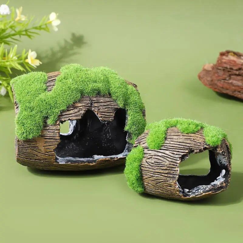 Resin Aquarium Hiding Cave — Decorative Fish Shelter and Tank Ornament