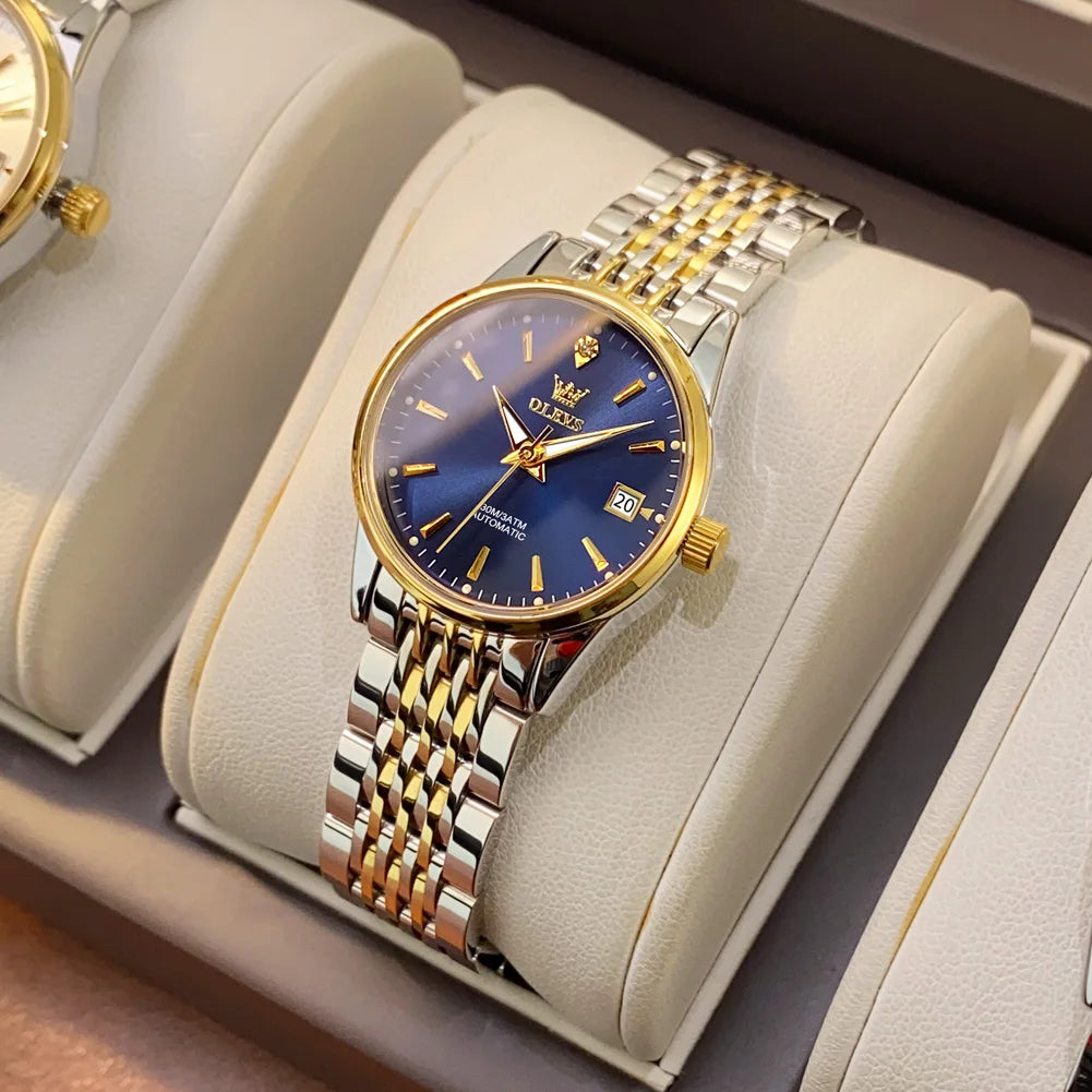 OLEVS 6635 Elegant Women's Watch — Automatic Mechanical Wristwatch with Luminous Date