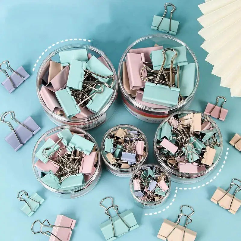 Heavy Duty Metal Binder Clips — Multi-Color Paper Clamps for Office & Home