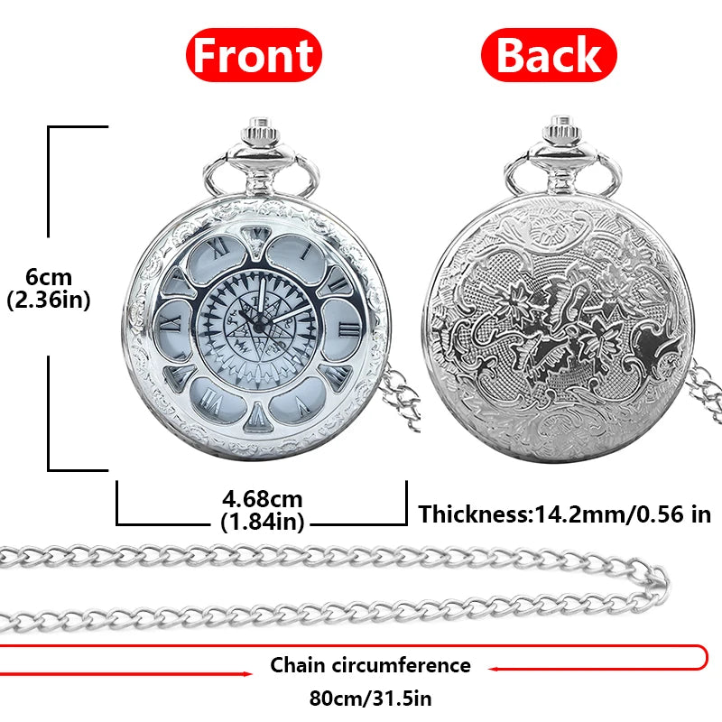 Wecin Retro Steampunk Pocket Watch — Hollow Flower Quartz Necklace Pendant