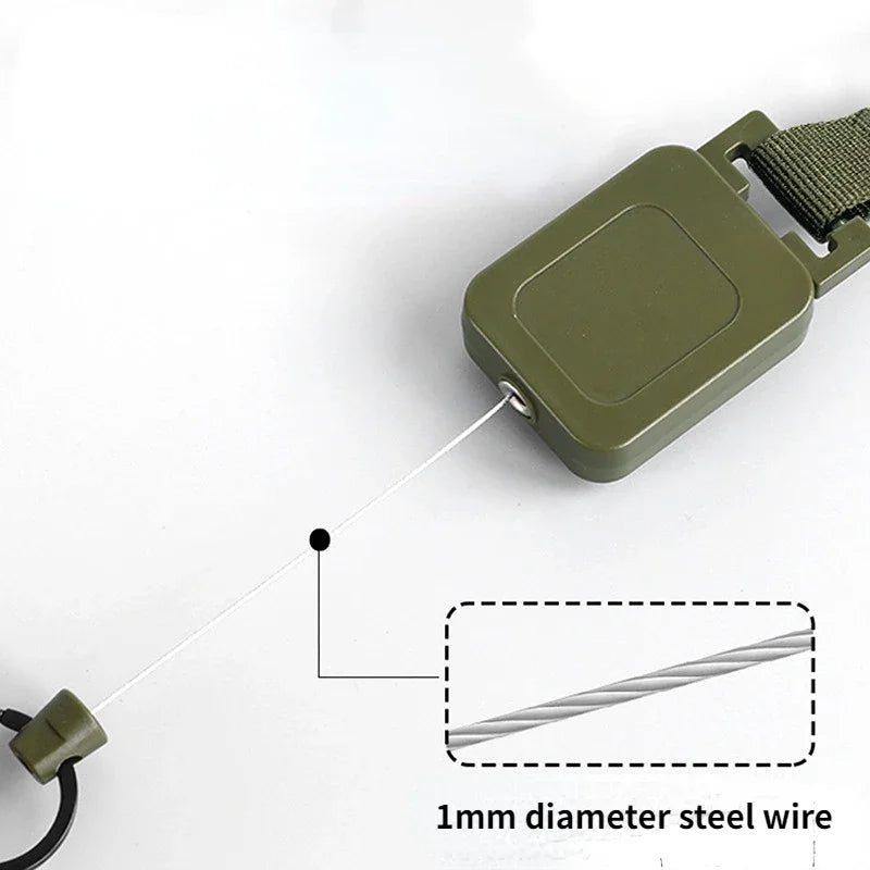 Retractable Badge Reel — Multi-Purpose Tactical Hook & Key Tether