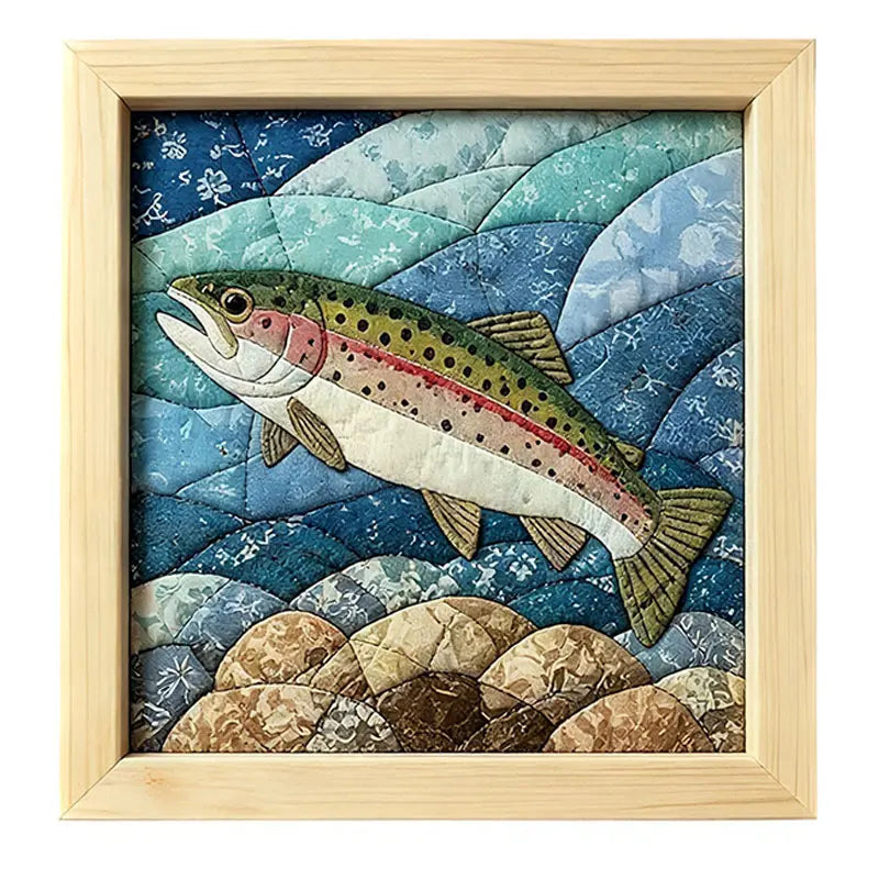 DIY No-Sew Fabric Art Kit — Patchwork Handcraft Set for Home Decor