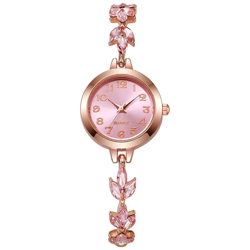 Elegant Women's Rhinestone Bracelet Watch — Luxury Quartz Timepiece