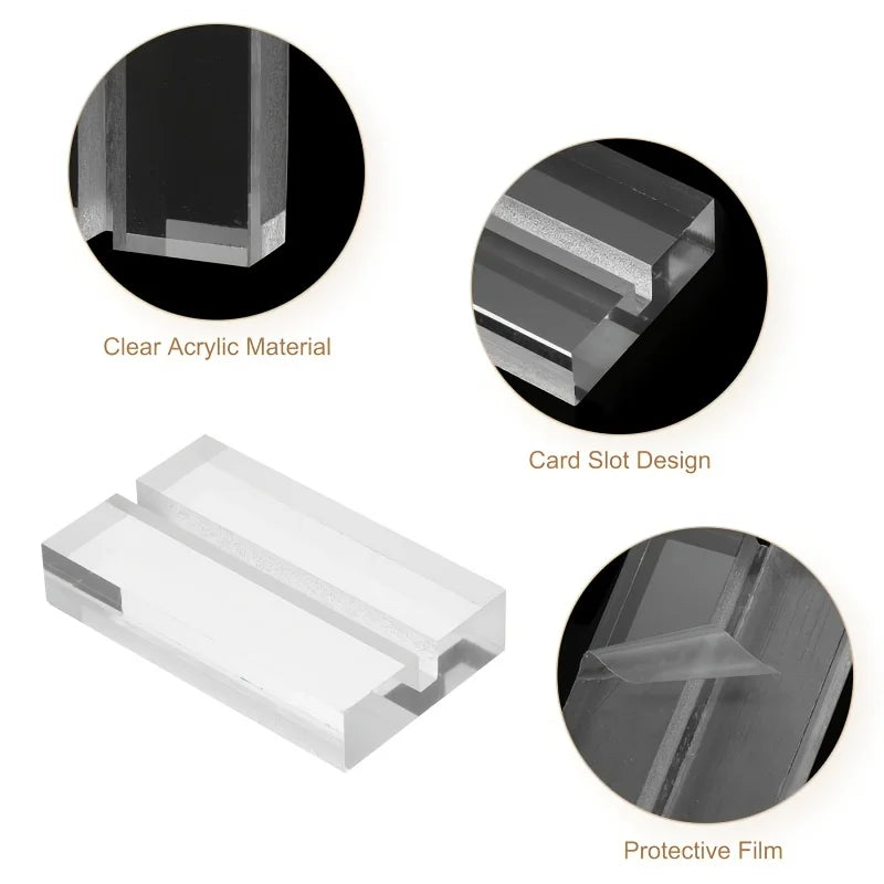 Clear Acrylic Sign Holder — Transparent Display Stand for Weddings & Events
