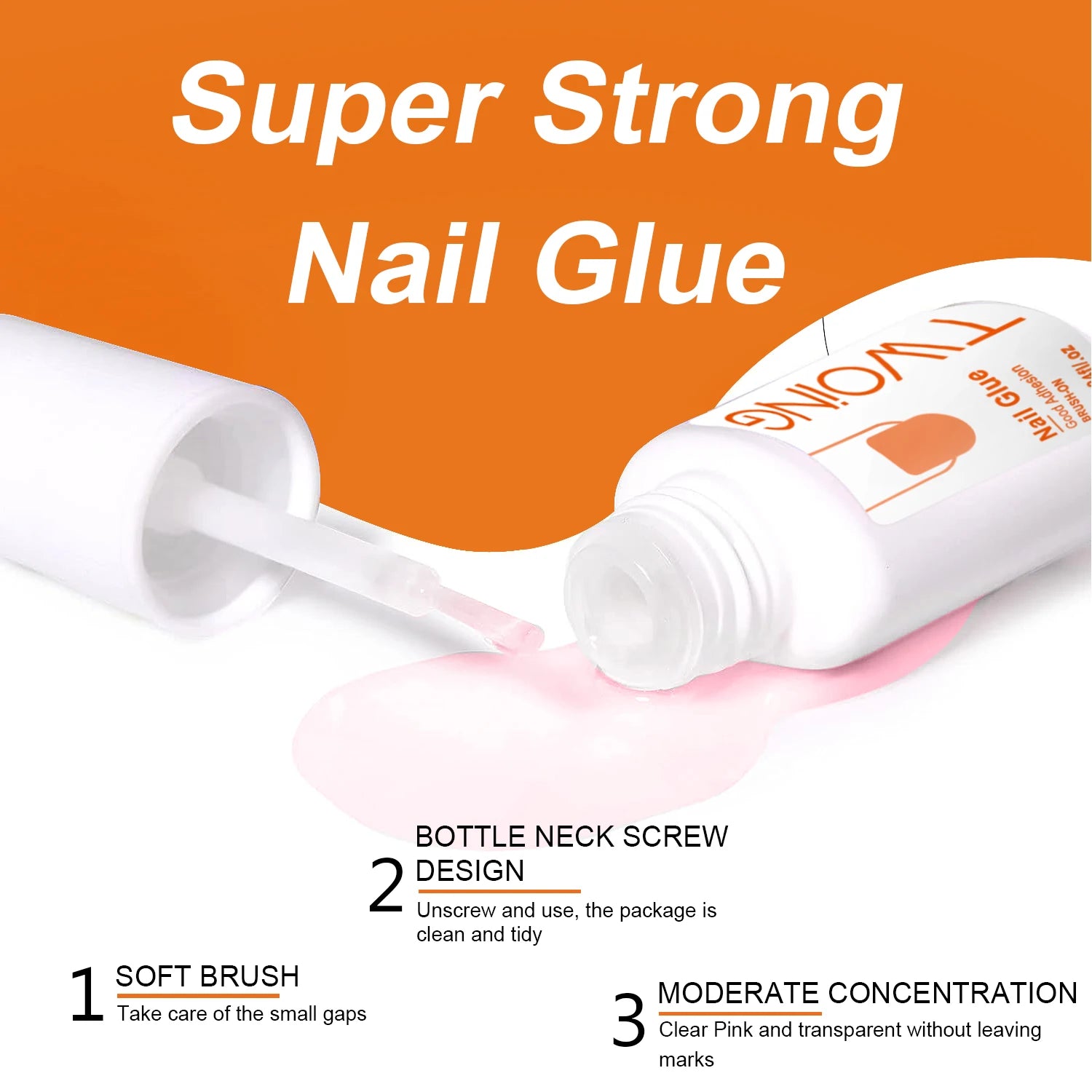 TWOING Super Strong Nail Glue — Long-Lasting Adhesion for Press On Tips