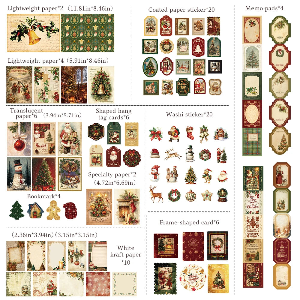 icceemee Christmas Scrapbook Set — DIY Journaling & Holiday Planning Kit