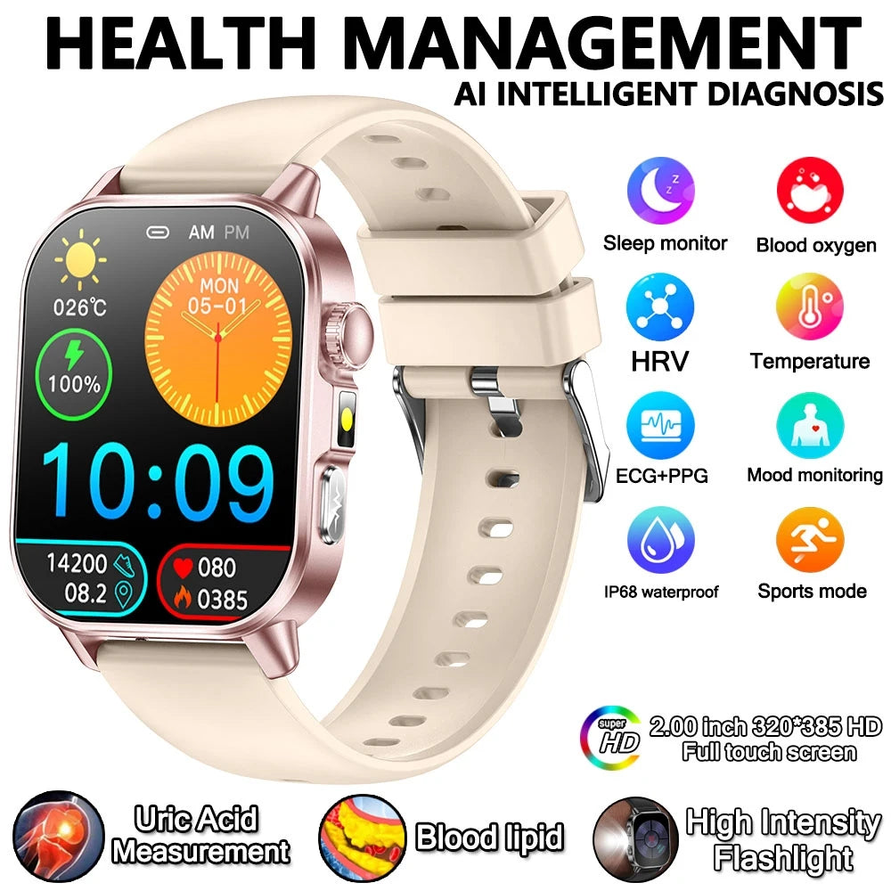 ChiBear Professional Health Smartwatch — Advanced Body Composition & ECG Monitor