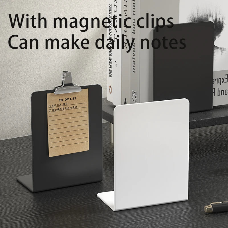 Metal Bookends — Heavy Duty Shelf Organizers for Home Office