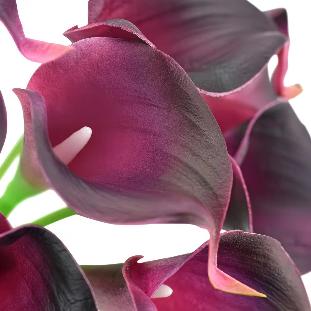 Artificial Calla Lily Flowers — Lifelike PU Floral Arrangement for Decor