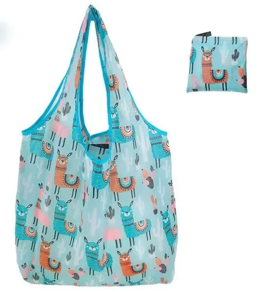 eTya Reusable Floral Shopping Bag — Foldable Large Capacity Tote