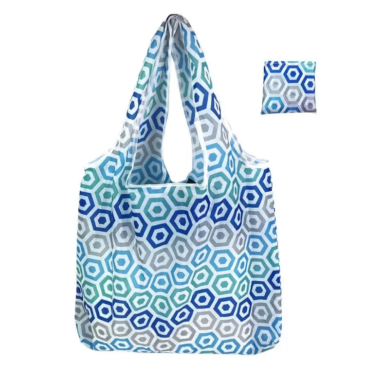 eTya Reusable Floral Shopping Bag — Foldable Large Capacity Tote