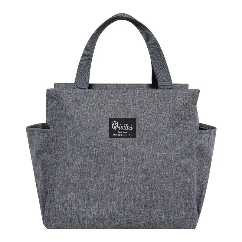 Insulated Lunch Tote — Portable Meal Storage with Side Pockets