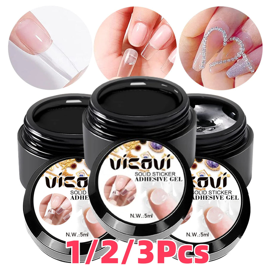 HotPress Solid Nail Gel Glue — Strong Adhesive for Press On Tips & Rhinestones