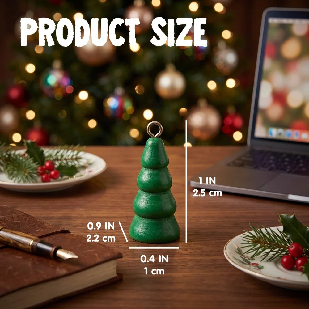 Joyfy Christmas Advent Calendar — Wooden Tabletop Tree with 28 Ornaments
