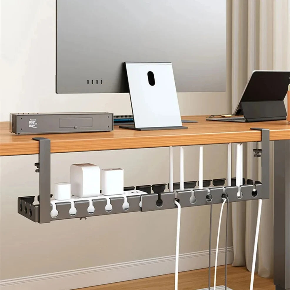Under Desk Cable Management Tray — Wire Organizer for Office and Home