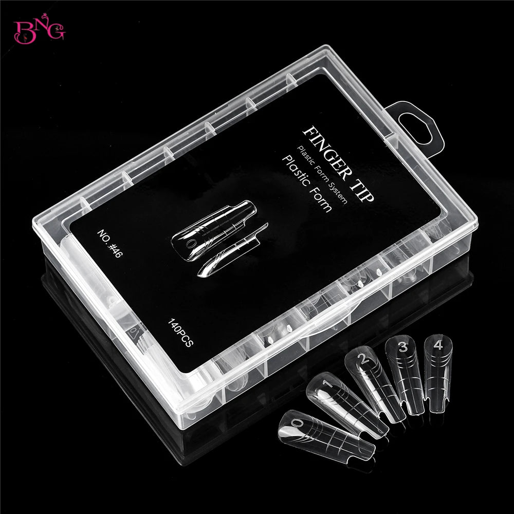 Dual Nail Forms for Poly Gel — Full Cover Manicure Extension Molds