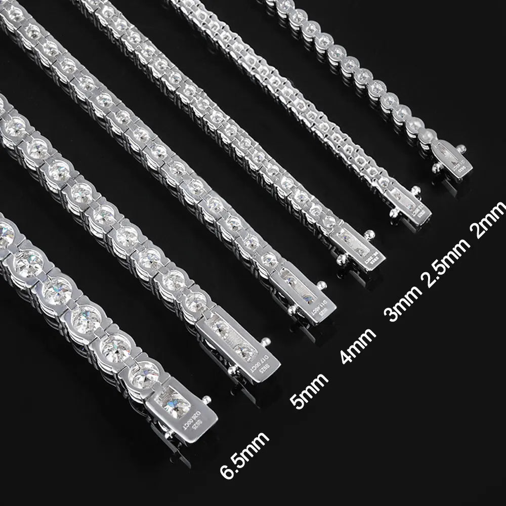 knobspin Moissanite Tennis Bracelet — 925 Sterling Silver Fine Jewelry
