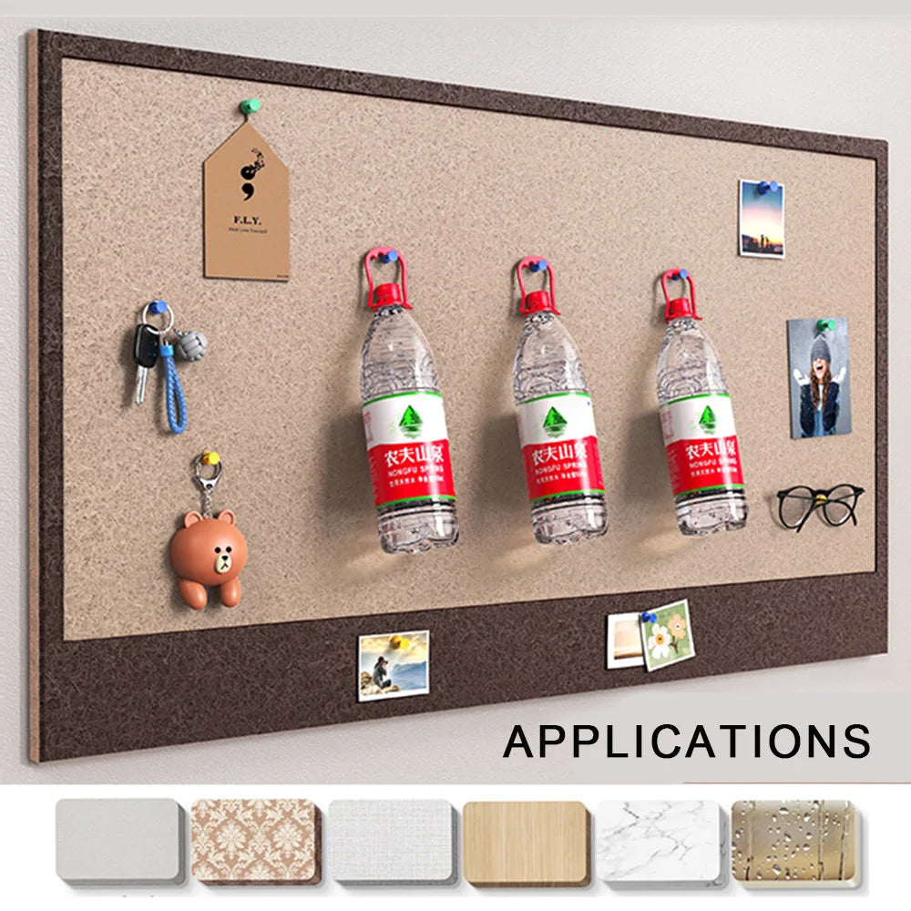 K-MIME Cork Board Bulletin — Wall Mounted Vision Board for Organization