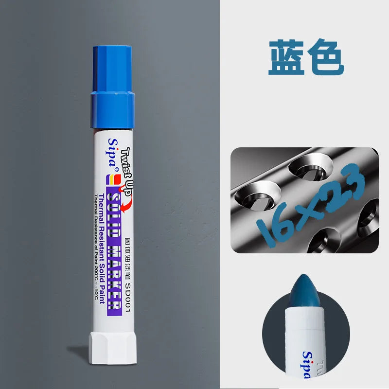 Solid Paint Marker — Waterproof Oil-Based Ink for Multi-Surface Use