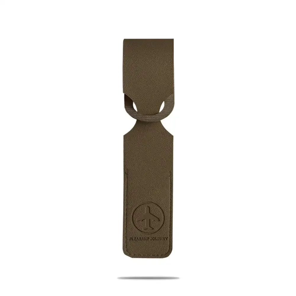 PU Leather Luggage Tag — Stylish Suitcase Identifier with ID Holder