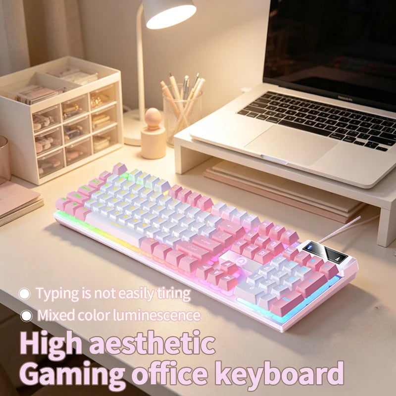 YINDIAO Wired Keyboard and Mouse Combo — Efficient Desktop Computing Set