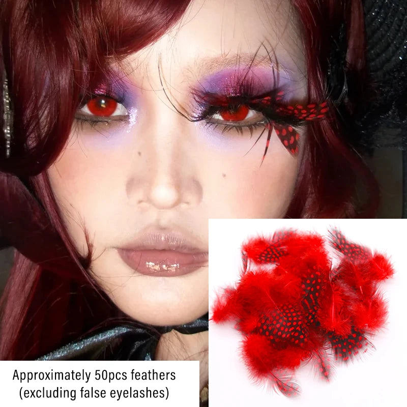 Artistic Butterfly Feather Eyelash Decor — Creative DIY Makeup Accents