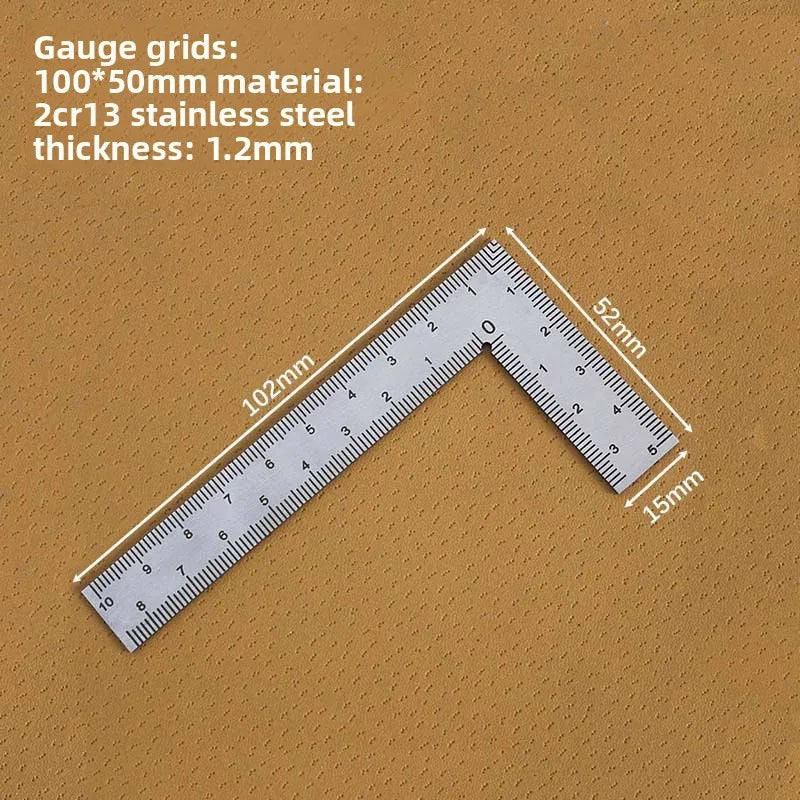 Stainless Steel L-Square Ruler — Multi-Function Right Angle Measuring Tool