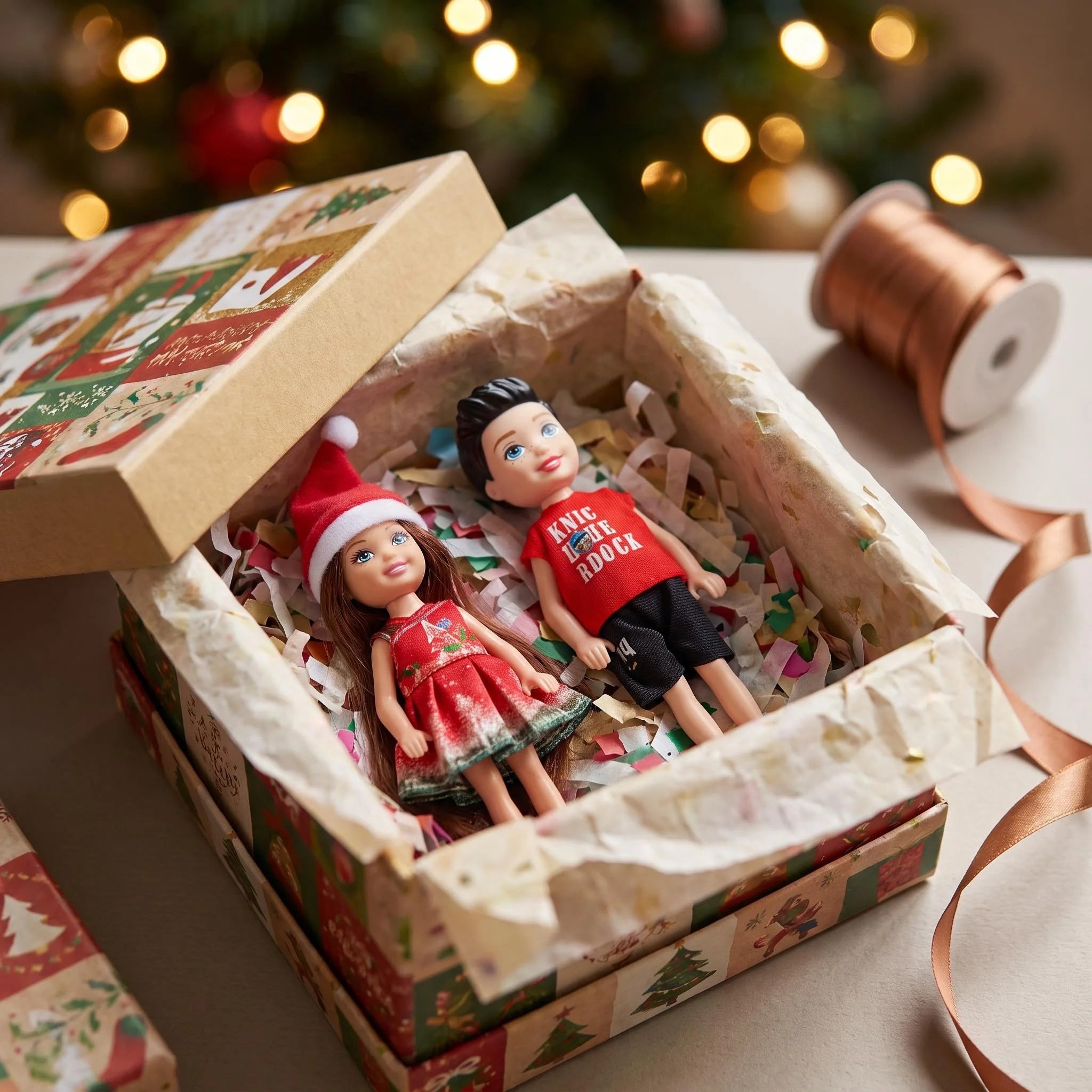 Mini Christmas Doll Figure — Festive Holiday Collectible with Clothes