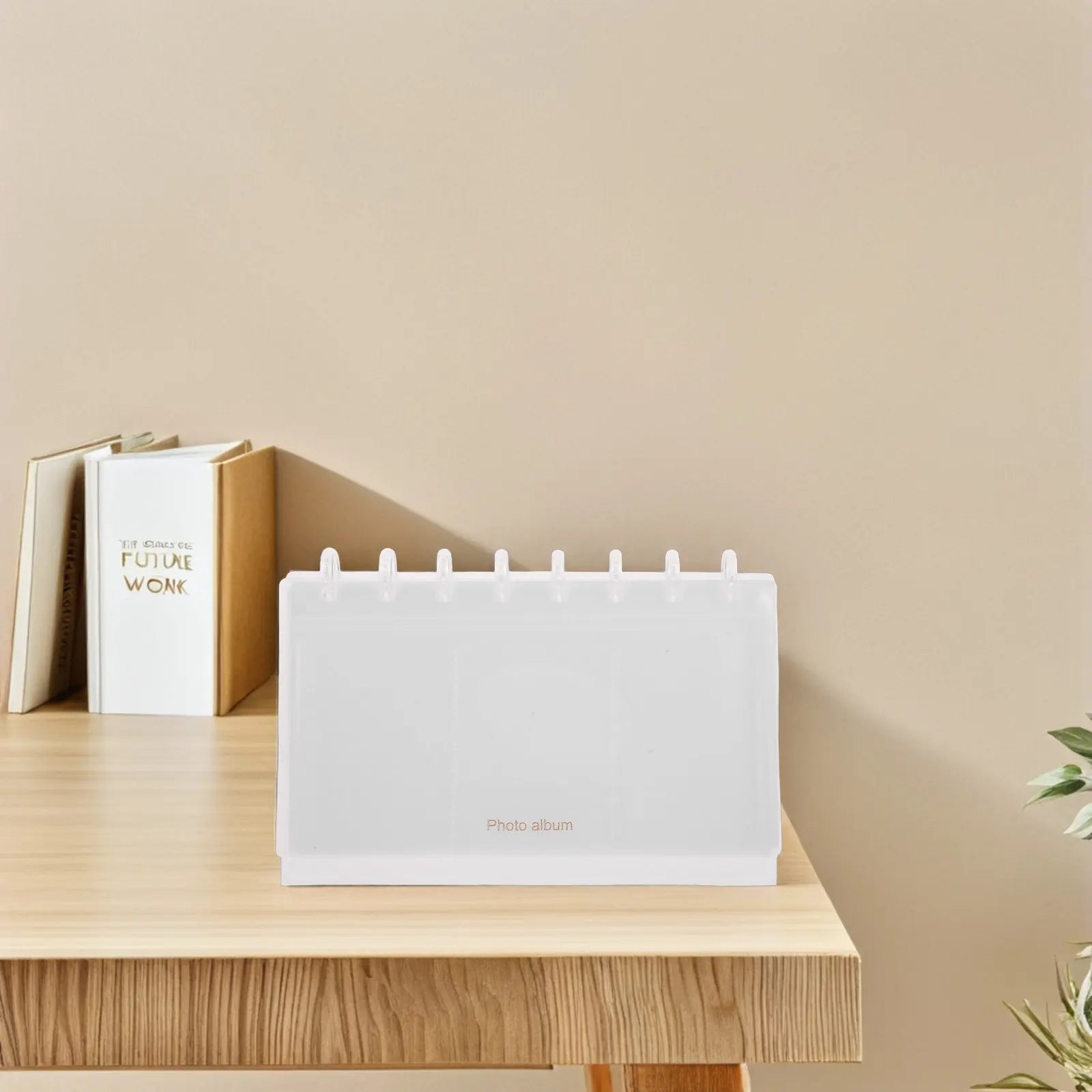 Desktop Photo Album Frame — 2-Piece Mini Card Organizer & Display Stand