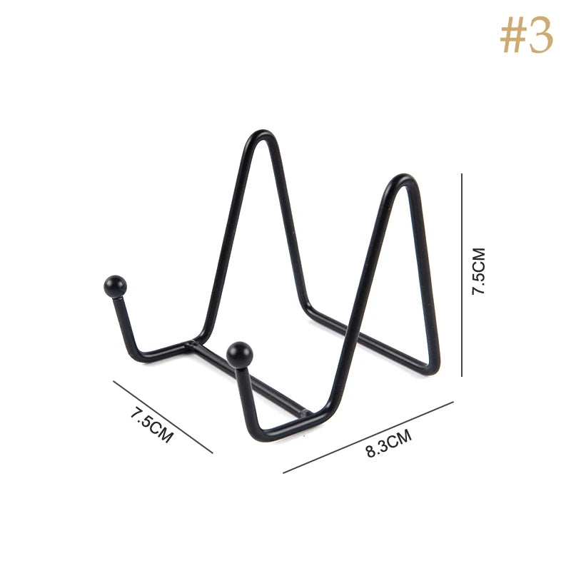 Metal Plate Display Stand — Decorative Easel for Pictures and Dishes