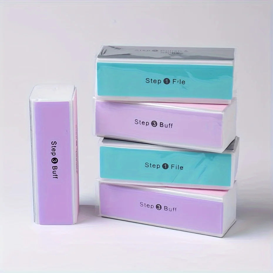 FUMOSIK 4-Way Nail Buffer Block — Professional Manicure Shine Polisher