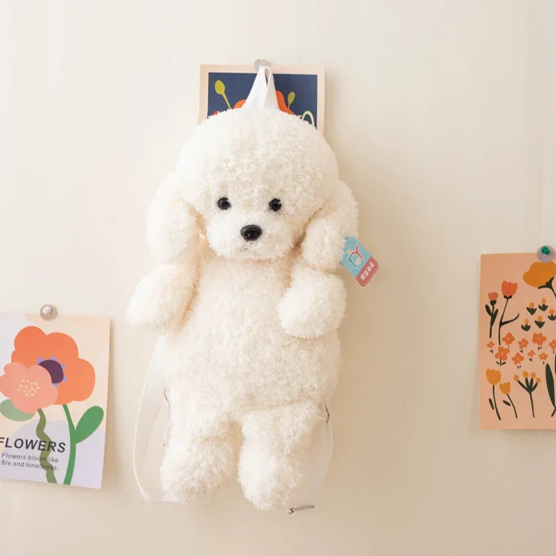 BABIQU Plush Dog Backpack — Soft Stuffed Animal Schoolbag for Kids