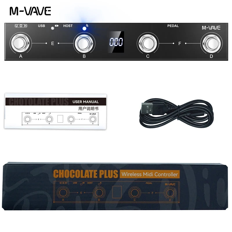 Wireless MIDI Foot Controller — 4-Button Bluetooth Pedal for Music Apps