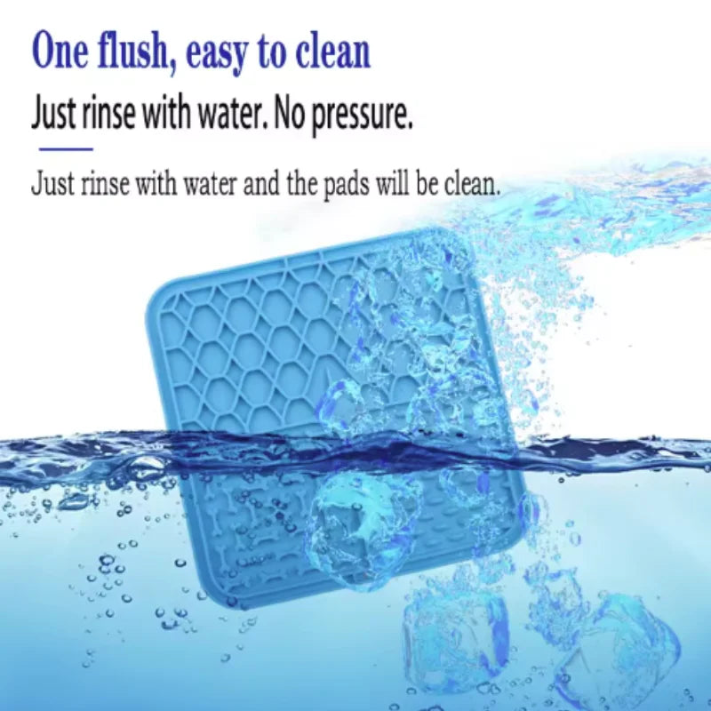 Silicone Pet Lick Mat — Slow Feeder and Bath Time Distraction Tool
