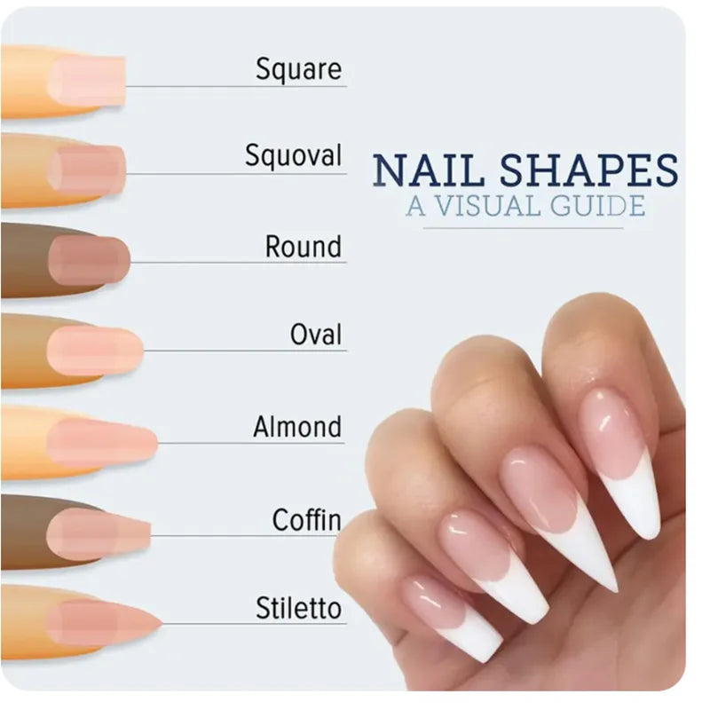 Nail Art Extension Guide Forms — 100pcs Gold Paper Nail Art Stickers