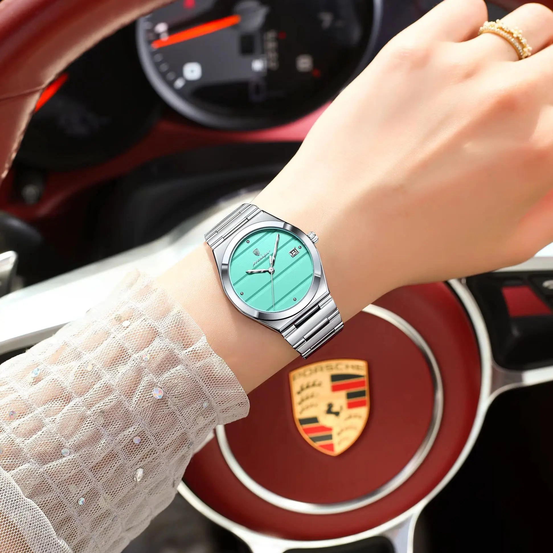 POEDAGAR Elegant Women's Quartz Watch — Stainless Steel Waterproof Wristwatch