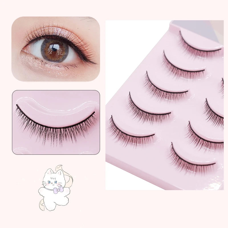BLINKWAVE Natural False Eyelashes — C-Curve Strip Lashes for Daily Wear