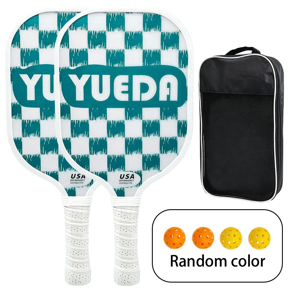 Pickleball Paddle Complete Set — Beginner Training Kit with 2 Rackets & 4 Balls