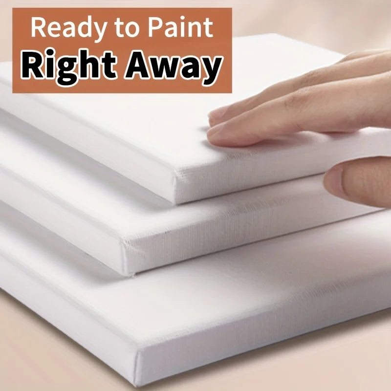 Marie's Stretched Canvas Blank Pack — Small 20x20 cm Canvas for Painting