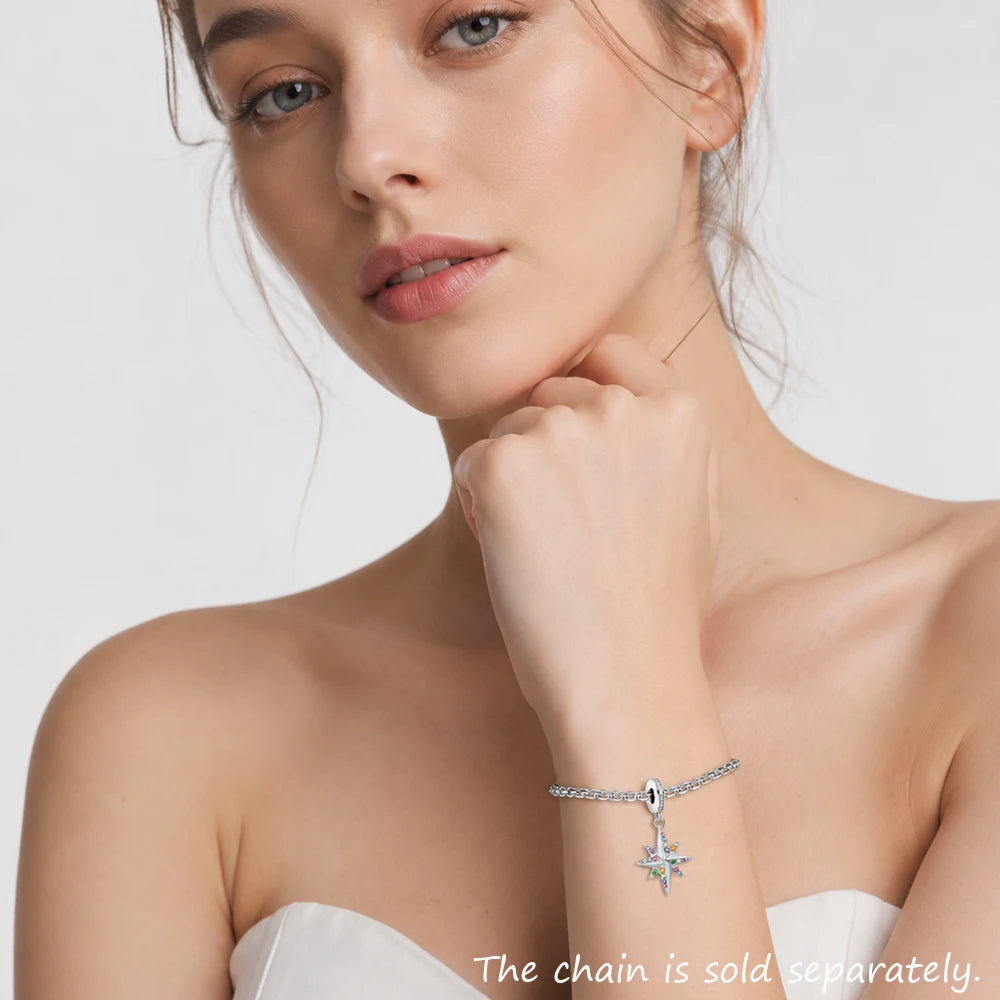 Thaddaeus Star Dangle Charm Pendant — 925 Sterling Silver Bohemia Jewelry