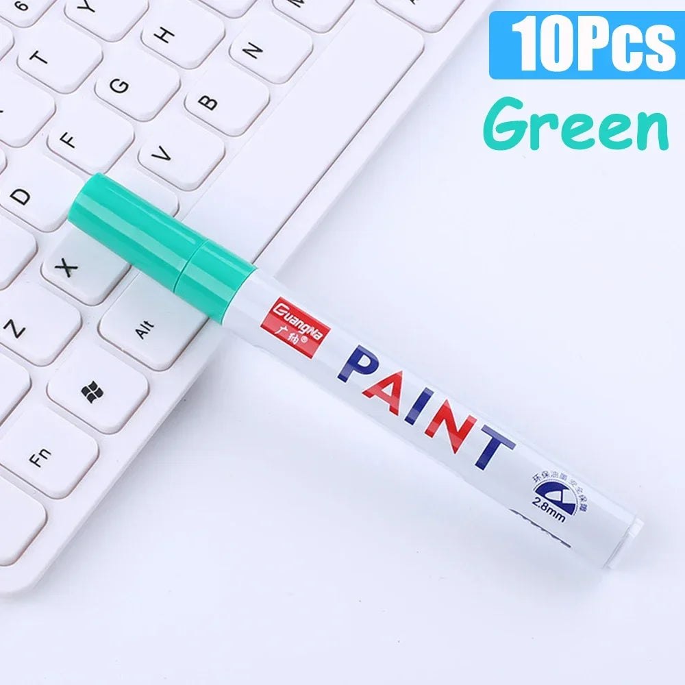 Permanent Paint Marker Pens — Waterproof Quick-Dry Tire & Craft Markers