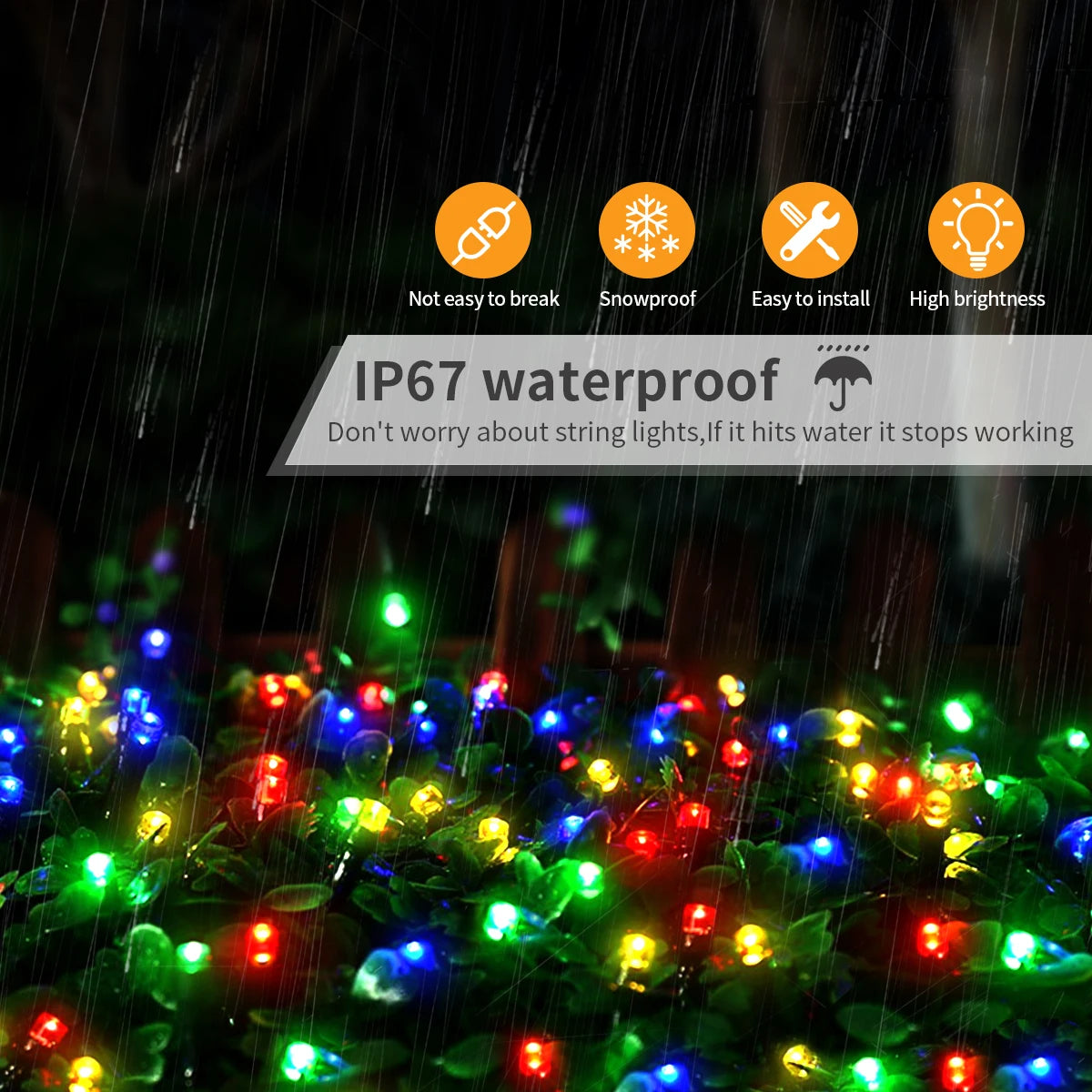 MALITAI LED String Lights — Waterproof Outdoor Fairy Lights for Garden Decor