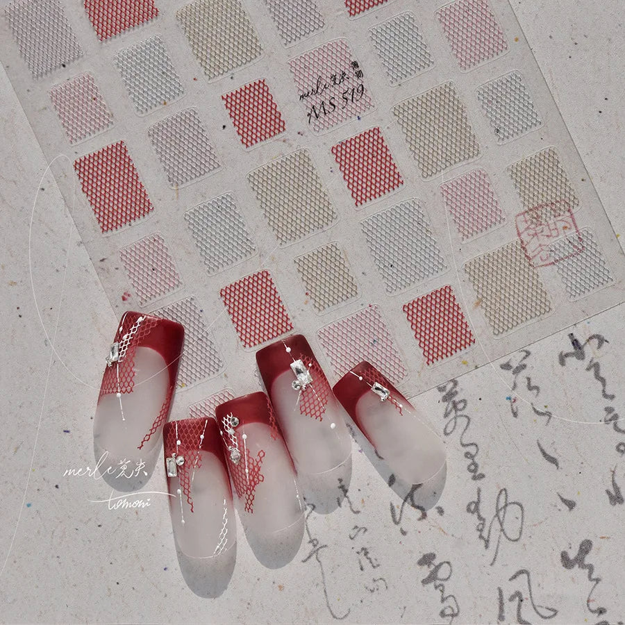 TADONG Retro Polka Dot Nail Stickers — Self-Adhesive Nail Art Decals