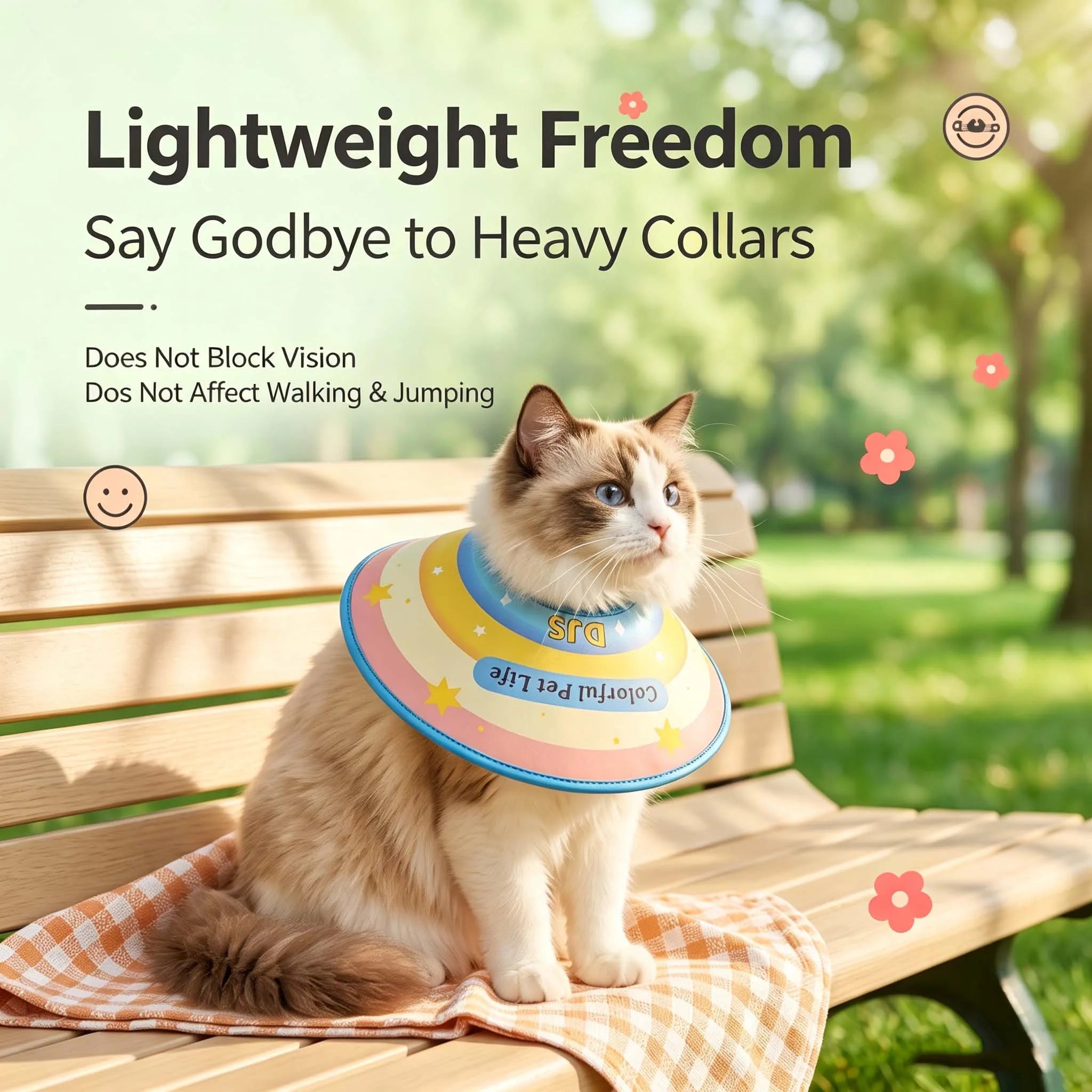 Cartoon Recovery Cone for Pets — Rigid Protective Elizabeth Collar