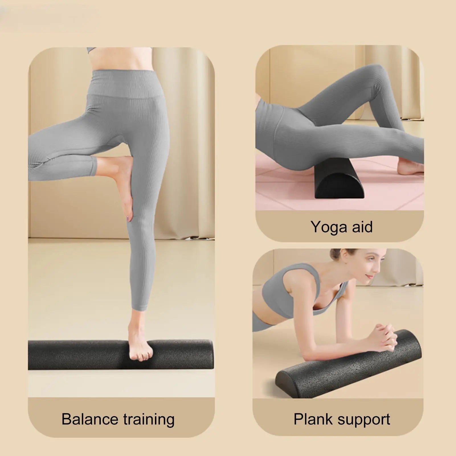Semicircle Foam Roller — High-Density Muscle Massage & Balance Tool
